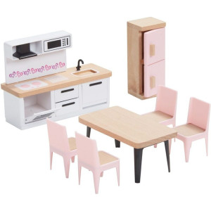 Nábytek pro panenky - Sada nábytku s rodinou 5v1 (2Kids Toys)