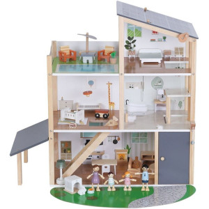 Domeček pro panenky - Kateřina dřevěný vybavený (2Kids Toys)