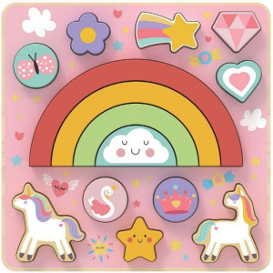 Motorická hra - Balanční, Puzzle s jednorožci 2v1 (2Kids Toys)