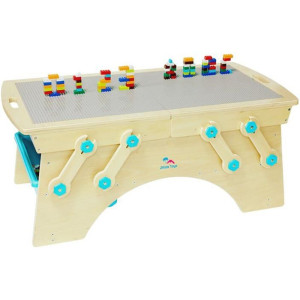 Hrací stůl - Dřevěný se stavebnicí (2Kids Toys)