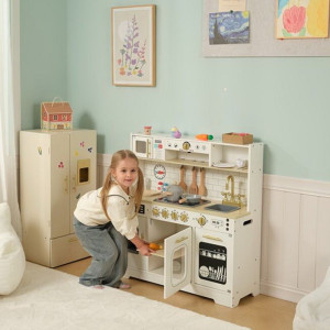 Kuchyňka dětská - Dřevěná, Bílá velká (2Kids Toys)