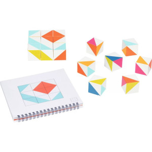 Mozaika - Kostky dřevěné 16ks s podklady (Goki)