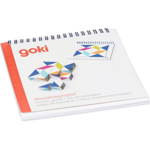 Mozaika - Kostky dřevěné 16ks s podklady (Goki)