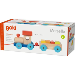 Vlak dřevěný - Tahací s koskami Marseille (Goki)