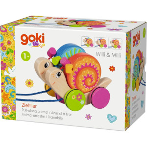 Tahací hračka - Šnečí kamarádi Willi a Mill (Goki)