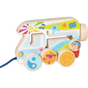 Tahací hračka - Auto kempovací Van dřevěné (Goki)