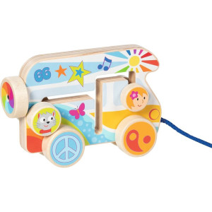 Tahací hračka - Auto kempovací Van dřevěné (Goki)