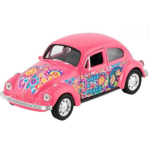Kovový model - Auto Volkswagen Beetle potisk, 1:38, 1ks