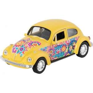 Kovový model - Auto Volkswagen Beetle potisk, 1:38, 1ks