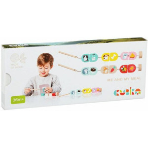 Navlékání tvarů - Kostky do páru, Co jíme (Cubika)