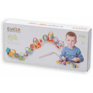 Navlékání tvarů - Kostky moře s předlohami (Cubika)