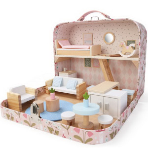 Domeček pro panenky - V kufříku, Obývací pokoj (2Kids Toys)