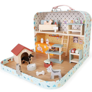 Domeček pro panenky - V kufříku, Pro mazlíčky (2Kids Toys)