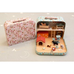 Domeček pro panenky - V kufříku, Pro mazlíčky (2Kids Toys)