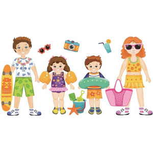 Puzzle magnetické - Kniha, Oblékání rodina (2Kids Toys)