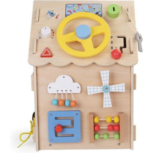 Motorická hračka - Activity board domeček přírodní (2Kids Toys)