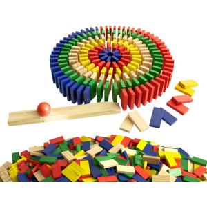 Dominová dráha - Kostky barevné, 800ks (2Kids Toys)