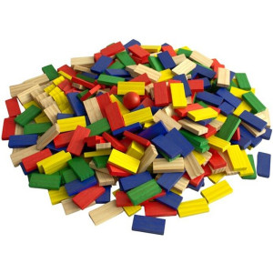 Dominová dráha - Kostky barevné, 400ks (2Kids Toys)