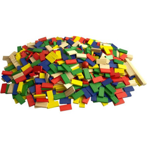 Dominová dráha - Kostky barevné, 400ks (2Kids Toys)