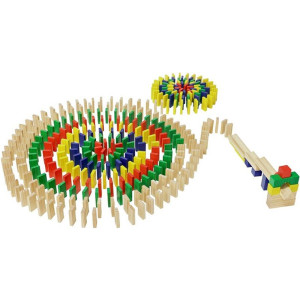 Dominová dráha - Kostky barevné, 400ks (2Kids Toys)