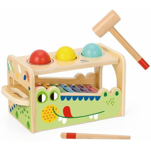 Zatloukačka - S koulemi a xylofonem Krokodýl (2Kids Toys)