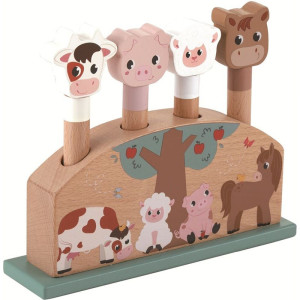 Motorická hra - Vystřelovací zvířátka Farma (2Kids Toys)