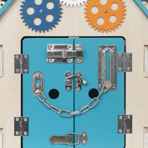 Motorická hračka - Activity board domeček tyrkysovový (2Kids Toys)