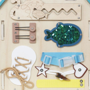 Motorická hračka - Activity board domeček tyrkysovový (2Kids Toys)