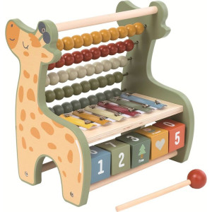 Počítadlo - Dřevěné multifunkční Žirafa (2Kids Toys)