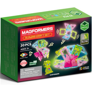 Magformers - Glowing set, 20 dílků