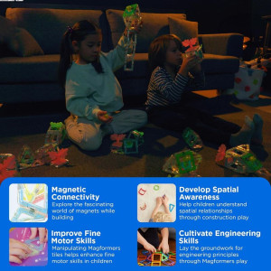 Magformers - Glowing set, 20 dílků