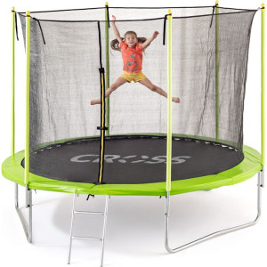 Trampolína - Zelenočerná se sítí, průměr 306cm (Cross)