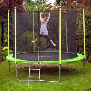 Trampolína - Zelenočerná se sítí, průměr 306cm (Cross)