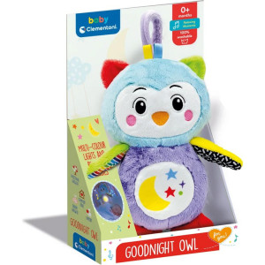 Hračka závěsná - Plyšová sovička se světlem a zvukem (Clementoni)
