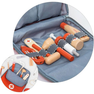 Malý doktor - Doktorská sada dřevěná mini tyrkysová (UMU)