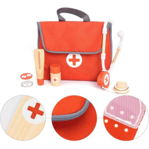 Malý doktor - Doktorská sada dřevěná mini tyrkysová (UMU)