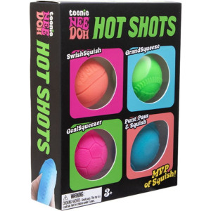 Schylling NeeDoh - Mačkací míčky Hot Shots, 4 ks