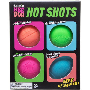 Schylling NeeDoh - Mačkací míčky Hot Shots, 4 ks