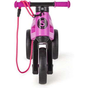 Odrážedlo - FUNNY WHEELS Rider SuperSport 2v1 fialové  s popruhem a tichými koly