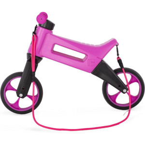Odrážedlo - FUNNY WHEELS Rider SuperSport 2v1 fialové  s popruhem a tichými koly
