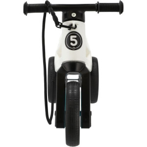 Odrážedlo - FUNNY WHEELS Rider SuperSport 2v1 bílé/tyrkysové s popruhem a tichými koly