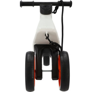 Odrážedlo - FUNNY WHEELS Rider SuperSport 2v1 bílé/oranžové s popruhem a tichými koly