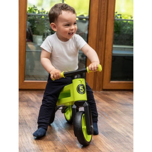 Odrážedlo - FUNNY WHEELS Rider SuperSport 2v1 bílé/oranžové s popruhem a tichými koly