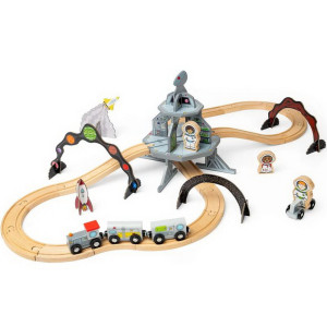Vláčkodráha Bigjigs - Vesmírná, 40 dílů