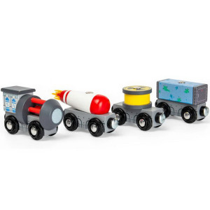 Vláčkodráha vláček - Vesmírný vlak + 3 koleje (Bigjigs)