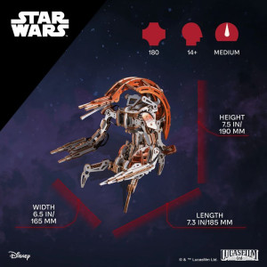 3D mechanický model - Star Wars, Droideka (Ugears)