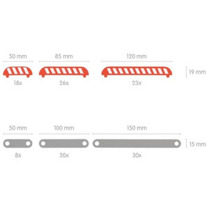 Stavebnice dřevěná - Flexibilní silnice, 135 dílků (Goki)