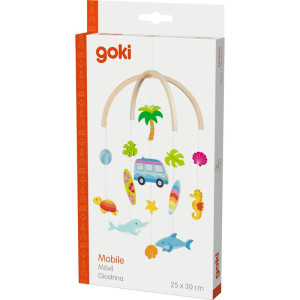 Kolotoč závěsný dřevěný - Jedeme surfovat (Goki)