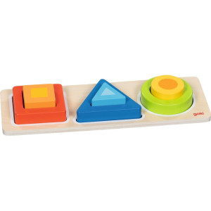Vkládačka - Geometrické tvary na desce (Goki)