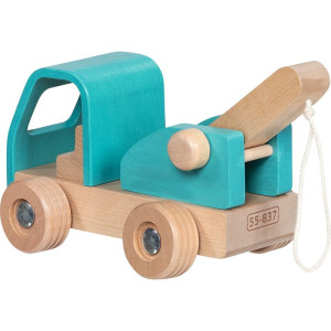 Auto - Dřevěné odtahové modré (Goki)